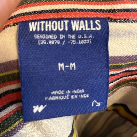 Urban Outfitters Without Walls Striped Button Closure Shirt Casual Boho - Picture 10 of 10